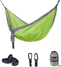 Load image into Gallery viewer, Portable Hammock - Gray, Green
