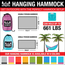 Load image into Gallery viewer, Portable Hammock - Purple, Sky Blue
