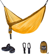 Load image into Gallery viewer, Portable Hammock - Light Tan, Gold
