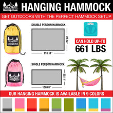 Load image into Gallery viewer, Portable Hammock - Light Yellow, Pink
