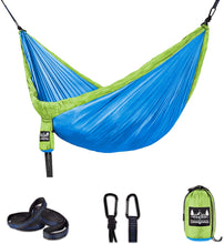 Load image into Gallery viewer, Portable Hammock - Green, Royal blue
