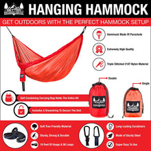 Load image into Gallery viewer, Portable Hammock - Reddish Orange, Rose
