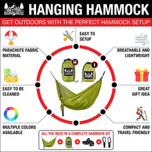 Load image into Gallery viewer, Portable Hammock - Army Green
