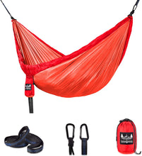 Load image into Gallery viewer, Portable Hammock - Reddish Orange, Rose

