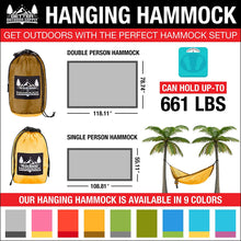 Load image into Gallery viewer, Portable Hammock - Light Tan, Gold
