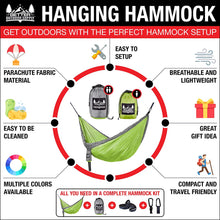 Load image into Gallery viewer, Portable Hammock - Gray, Green
