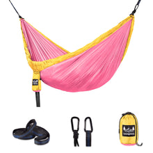 Load image into Gallery viewer, Portable Hammock - Light Yellow, Pink
