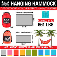 Load image into Gallery viewer, Portable Hammock - Reddish Orange, Rose
