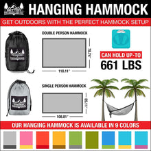 Load image into Gallery viewer, Portable Hammock - Black, Gray
