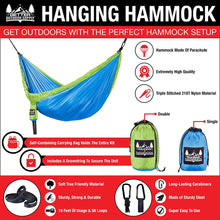 Load image into Gallery viewer, Portable Hammock - Green, Royal blue
