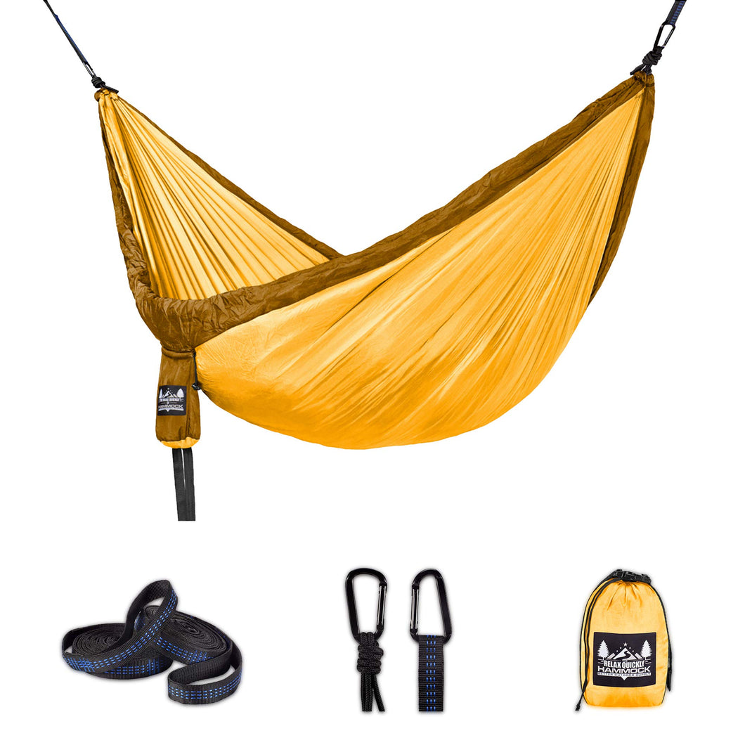 Portable Hammock - Light Tan, Gold