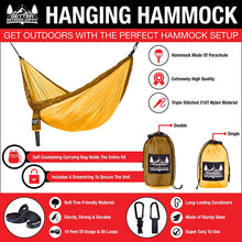 Load image into Gallery viewer, Portable Hammock - Light Tan, Gold
