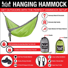 Load image into Gallery viewer, Portable Hammock - Gray, Green
