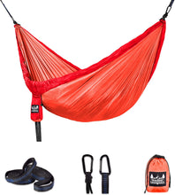 Load image into Gallery viewer, Portable Hammock - Reddish Orange, Rose
